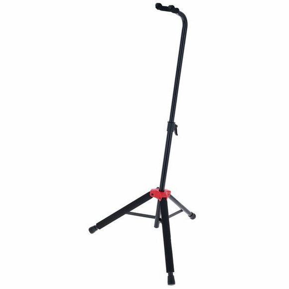 Fender deluxe hanging guitar stands conveniently showcase your acoustic, electric or bass guitar and are durable enough for road use. Along with being portable and efficient, the stand's padded yokes are perfect for guitars with sensitive finishes, such as nitrocellulose.