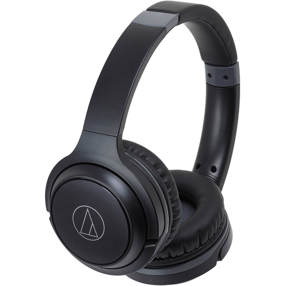 The Audio-Technica ATH-S200BT on-ear headphones offer excellent, full-range wireless audio at an incredible price. The headphones feature 40 mm drivers for powerful sound reproduction from a Bluetooth® wireless signal, and the lightweight earpads provide a comfortable on-ear fit that nicely isolates the sound, allowing you to enjoy your music to the fullest.