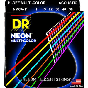 DR Strings 11-50 Multi-Coloured Acoustic