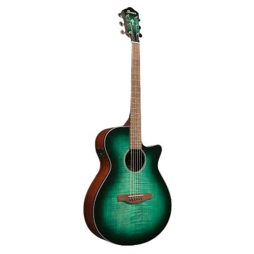 The Ibanez AEG Series' slender, single-cutaway bodies deliver powerful and balanced acoustic sound, unplugged or through an amp or PA system. These guitars combine easy playability, classic solid and sunburst finishes, and intuitive electronics to create a quality, workhorse acoustic guitar that will rise to any occasion. 