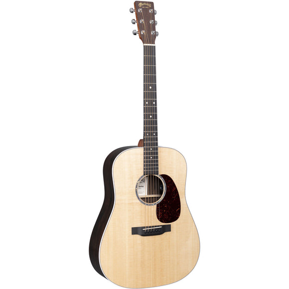 With a gorgeous glossed spruce top and option of siris or ziricote back and sides, this solid wood Dreadnought model is a great sounding guitar at an affordable price. New to this model are stunning mother-of-pearl pattern fingerboard and rosette inlays, a multi-stripe rosette border, and white binding. 