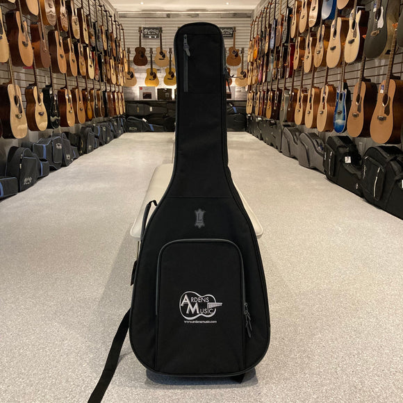 Levy's Acoustic Deluxe Gig Bag - LVYDREADGB100 features Foam Padding with Grey Fabric Throughout Interior for Added Protection, Padded, Adjustable Backpack Straps for Easy Transport, and Rubber Bar Feet on Bottom.