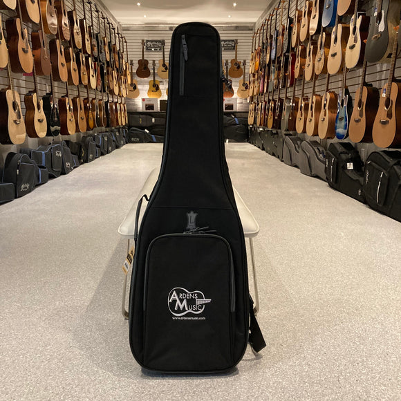 Levy's Electric Deluxe Gig Bag -LVYELECTRICGB100 features Foam Padding with Grey Fabric Throughout Interior for Added Protection, Padded, Adjustable Backpack Straps for Easy Transport, and Rubber Bar Feet on Bottom.