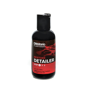 D'Addario restore deep cleaning polish is a formula designed to remove swirl marks and even light scratches from all clear coated instruments. Step 1 of a 3 part system.