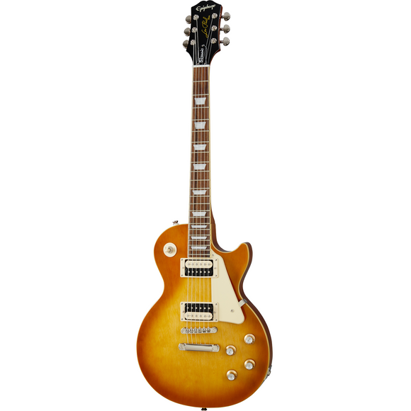 The Les Paul Classic from the new Epiphone Modern Collection presents the worlds most popular electric guitar at a price anyone can afford.