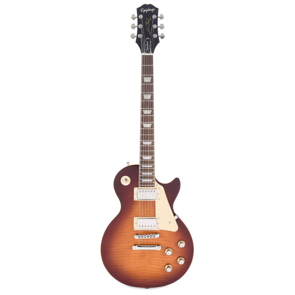 The Les Paul™ Standard 60s models from Epiphone’s new Inspired by Gibson™ Collection recreate the sound of 1960s era Les Pauls. Featuring a classic mahogany body with a maple cap, Grover® tuners, and powered by ProBucker™ humbuckers 