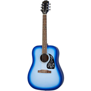 The Epiphone EASTARBLCH Starling Square Shoulder 6-String Dreadnought Acoustic Guitar is perfect for beginning players to learn guitar on, and it is available at a price point that makes it possible for everyone to afford a quality Epiphone instrument.
