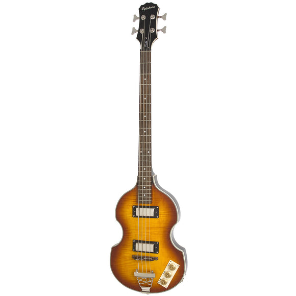 Epiphone's Viola Bass harkens back to the glory days of the British Invasion with modern touches that distinguish it from the similarly shaped vintage model. 