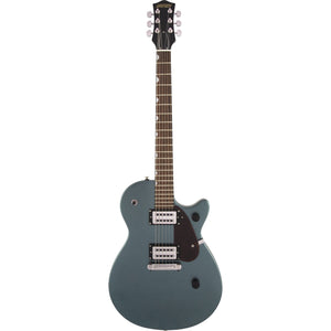 An exciting new addition to the Streamliner™ Collection, the Gretsch G2210 Junior Jet Gunmetal is a stripped-down workhouse that’s built to take a beating.  With aggressive attack and quick response, the sleek Junior Jet Club is designed for the down and dirty guitarist who demands no-nonsense tone at an affordable price.