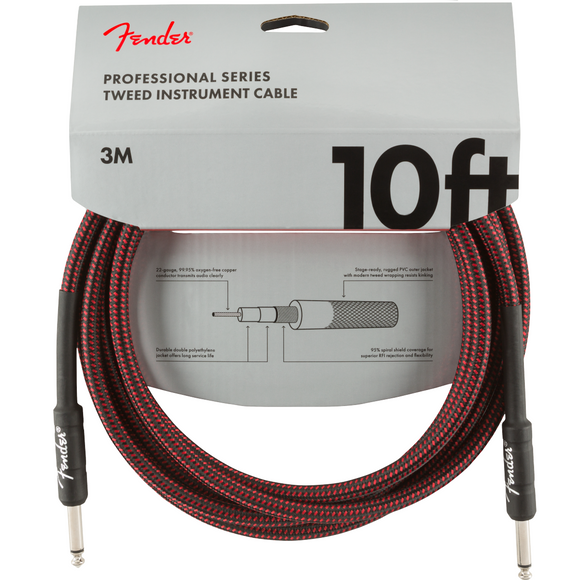 Road-reliable and flexible, Fender Professional Series cables boast a thick gauge with high-quality components that transparently retain your tone without getting in the way. 