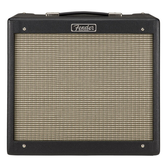 One of the most-beloved small combo amps in the world, the Fender Blues Junior IV adds modified preamp circuitry, smoother-sounding spring reverb and improved aesthetics that any player is sure to appreciate. A 15-watt favorite in any setting, this amp is ideal for guitarists who need to hit the stage or studio at a moment's notice with warm tone and versatile features.