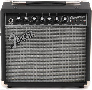 Simple to use and versatile enough for any style of guitar playing, there's a Fender Champion amp that's right for you whether you’re looking for your first practice amp or affordable stage gear. The 20-watt Champion 20 features a single 8" Special Design speaker, with great amp voices and effects that make it easy to dial up just the right sound—from jazz to country, blues to metal and more.