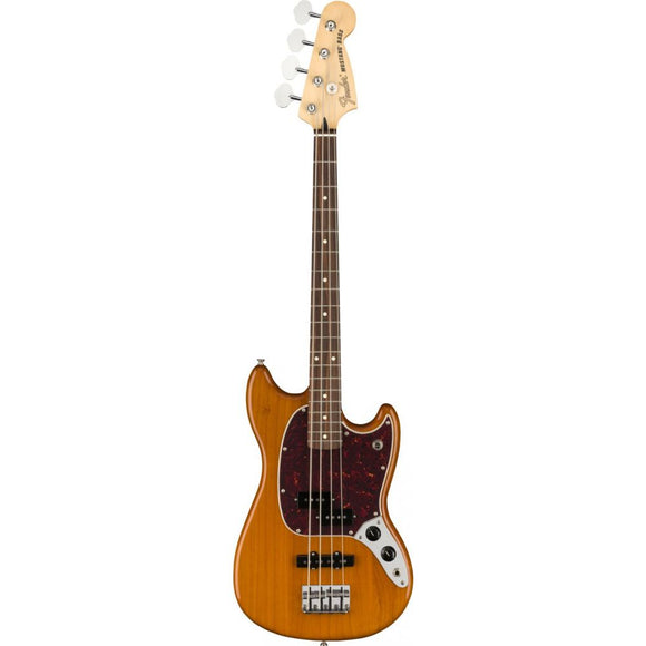 Since its original release in 1964, the Mustang Bass has been one of Fender's most enduring bass designs, finding its way into the hands of bassists ranging from The Rolling Stones to My Chemical Romance. This updated version of the short-scale underground hero adds the power of our venerable Fender P Bass® and J Bass® pickups to the traditional Mustang design for flexible, thunderous bass tone with smooth playing feel and slick visual style.