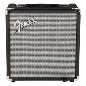 The all-new Fender Rumble Series is a mighty leap forward in the evolution of portable bass amps.  Dont let its diminutive stature fool you Rumble 15 uses every last electron of its 15 watts to pump out a surprisingly rich and balanced sound. Whether its for an acoustic gig or backstage rehearsal, Rumble 15 delivers legendary Fender tone in a remarkably portable package.