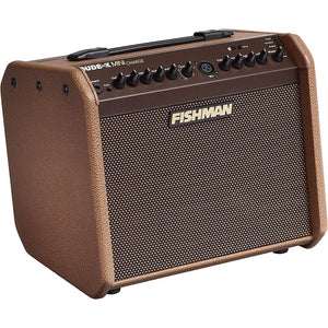 The Fishman Loudbox Mini Charge is a portable, battery-powered amplifier designed to faithfully reproduce the sound of acoustic instruments and a diverse assortment of vocal or recorded accompaniments. A powerful, rechargeable battery, combined with unique power management circuitry, is specifically designed to maximize output levels and playing time.