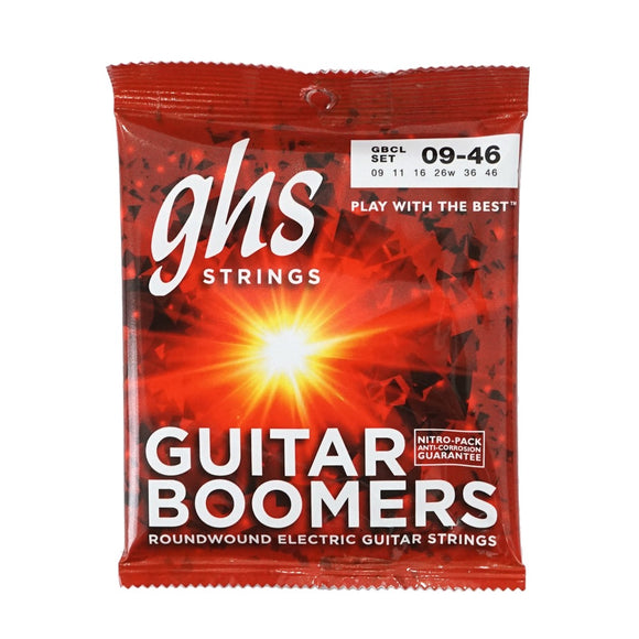 Since 1975, GHS Guitar Boomers™ have been THE POWER STRING, and continue to set the standard for musicians in nearly every genre of music. Nickel-plated steel wound over a round core brings a bright tone with a powerful attack, that lasts for an extended period of time.
