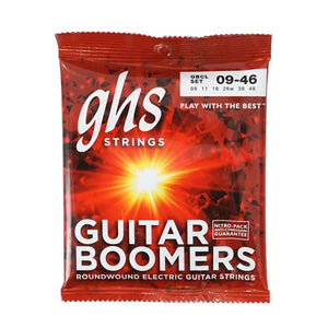 Since 1975, GHS Guitar Boomers™ have been THE POWER STRING, and continue to set the standard for musicians in nearly every genre of music. Nickel-plated steel wound over a round core brings a bright tone with a powerful attack, that lasts for an extended period of time.