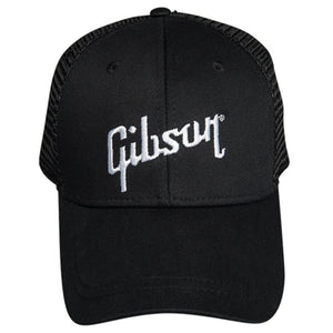 Black Gibson Trucker Snapback Hat   • Structured front panels with semi-structured mesh back • Adjustable snapback • One size fits most • Classic fit with flexible bill