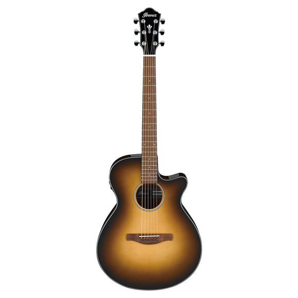 The Ibanez AEG50DHH Acoustic Electric Guitar features a spruce top with sapele back and sides — a tonewood pairing that delivers a sweet, rounded tone with a prominent low end. A nyatoh neck with walnut fingerboard offers stellar playability and response.