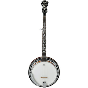 The Ibanez B200 Banjo sports a basswood rim, a rolled-brass tone ring, and a toneful mahogany bowl. The smooth-playing neck, with its gorgeous pearl fingerboard inlay, also benefits from Ibanez's considerable experience in designing shredtastic guitars.