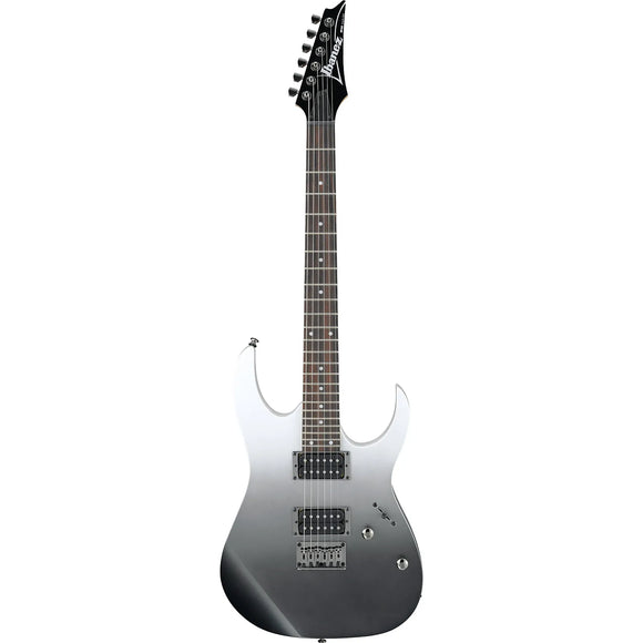 The Ibanez RG421 solidbody electric guitar is purpose-built for high-speed, low-drag playing! It all starts with the RG body style, which is primed for guitarists with attitude. The RG421 also gives you a fast-playing 3-piece maple Wizard III neck and a resonant, well-balanced meranti body. You'll love how this guitar feels as soon as you pick it up. And it sports two hot humbuckers, perfect for rock, blues, and metal. Get your hands on an Ibanez RG421 solidbody electric guitar and prepare to rock.