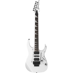 The Ibanez RG450DXB solidbody electric guitar is purpose-built for high-speed, low-drag shredding! It all starts with the RG body style, which is primed for players with attitude. The RG450DXB also gives you a fast-playing 3-piece maple Wizard III neck and a resonant, well-balanced meranti body. 