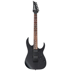The Ibanez RGRT421 - Weathered Black solidbody electric guitar is purpose-built for high-speed, low-drag playability. The RGRT421 packs a fast-playing maple/walnut Wizard III neck and a resonant, well-balanced mahogany body.