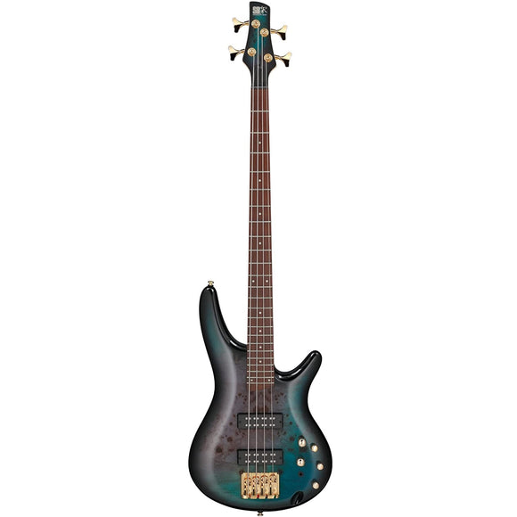 Are you on the hunt for a bass that oozes ear-grabbing tones and charisma? The Ibanez SR400EPBDX is the bass you’re looking for! This 4-string solidbody bass guitar has a wonderfully resonant nyatoh body, stunning poplar burl top, and super comfortable contours for marathon practice sessions. You’ll love the comfortable playability of the 5-piece, bolt-on maple/walnut neck and jatoba fingerboard.