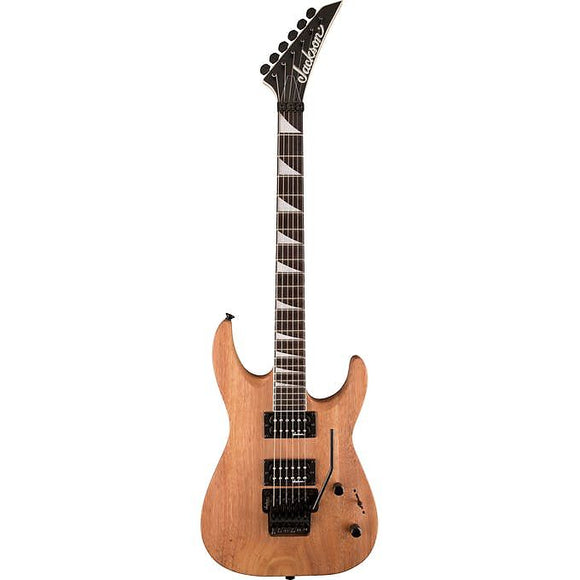 The Jackson JS32DKA Arch Top - Natural has an elegantly arch-topped Mahogany body, bolt-on maple speed neck with graphite reinforcement, compound-radius (12