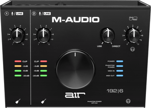 The M-Audio AIR1926 (AIR 192|6) is a 2-In/2-Out 24/192 USB Audio/MIDI Interface. With the AIR 192|6, you can create 24-bit/192kHz studio-quality recordings with an intuitive and easy-to-use audio interface.