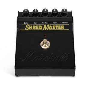 Shake the ground with the Marshall Shredmaster. The legendary distortion  pedal is back with all the power of the original.