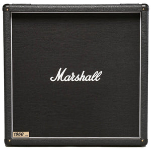 The Marshall 1960B 4x12 Straight Cabinet features 4 - 12" speakers, straight front, 4- or 16-ohm mono, or 8-ohm stereo operation. The cab handles 300W power and weighs 100 lbs.