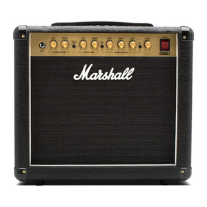 The next generation of the Marshall DSL series amps are laden with Marshall tone, features and functionality for the novice, as well as pros performing on the world's biggest stages. All models include adjustable power settings, which delivers all-valve tone and feel, at any volume, from bedroom to stage. 