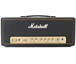 The Marshall ORI50H Origin 50w Tube Amplifier Head enables you to express your personality. The Origin50H delivers classic, rich and harmonic tones with a contemporary, sleek style. The gain boost feature allows you to develop your sound by adding an extra level of gain to deliver crunch to your tone. 