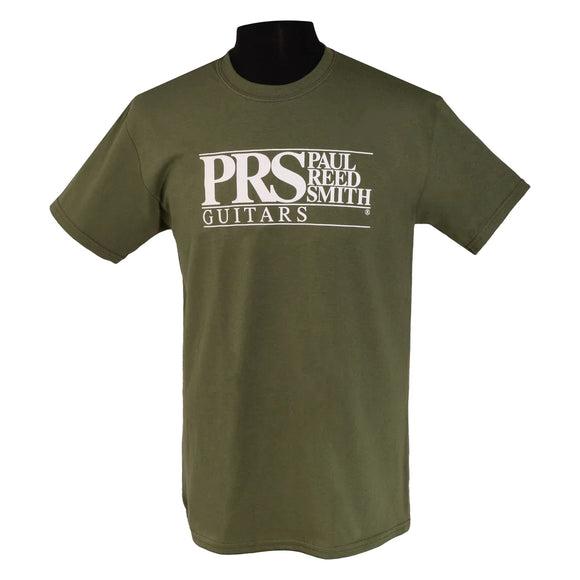 Always a classic, our PRS logo tee turns heads with its solid crisp white logo on a traditional olive green tee.