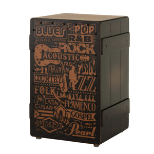 The body of this Primero cajon is constructed with medium density fiberboard in a crate design and features a meranti faceplate. Meranti is a wood known for its relative hardness and straight grain making it ideal for cajons.