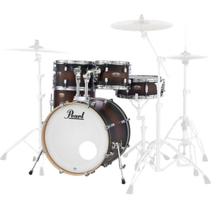 The Pearl Decade Maple 5 Piece Shell - Satin Brown Burst`s low-mass/low-contact shell hardware assures optimum shell performance and rock-solid durability. Features include Uni-Lock gearless tom arms, insulated die-cast claw hooks, R40Air Suspension Floor Tom feet, and a newly-designed mini lug.