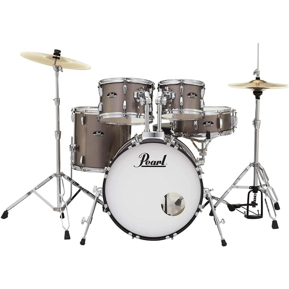 Regardless of when your rhythmic journey starts, Pearl's Roadshow Series has a drum set package to get you on the road to drumming greatness. 6-ply Poplar Shell: Molded to create a singular resonance chamber for power, tone and sustain. 45-Degree Bearing Edge: A hand cut edge for precise head contact and better sound from the shell. Built for Powerful Tone.