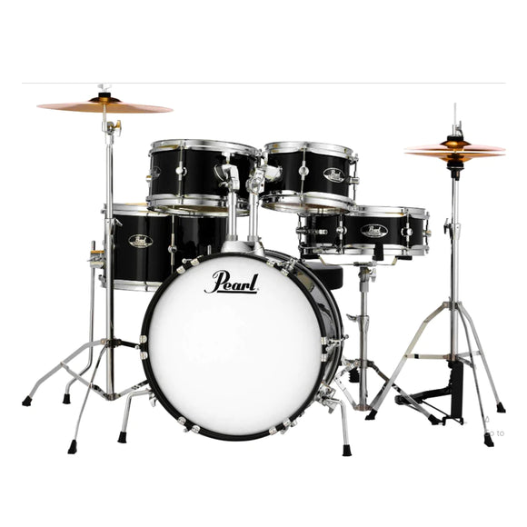 Following in the footsteps of Pearl's Roadshow series for beginning drummers, the all new Roadshow Jr. is a complete drum set package scaled-down to best fit smaller drummers 10 years old and under.