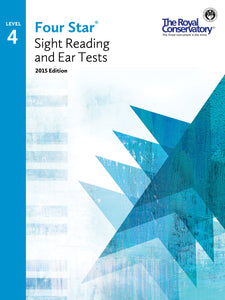 RCM Four Star Sight Reading & Ear Tests - Level 4 is the fourth book in this graded series that guides students in developing comprehensive sight-reading ability and musical understanding. Assignments are organized into daily sight-reading and weekly ear tests.