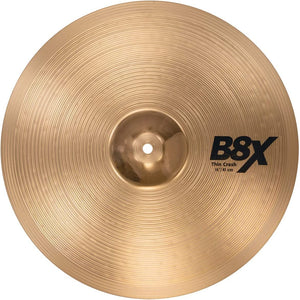 Sabian B8X 16" Thin Crash Fast, punchy, bright and loud attack makes this a cutting crash.