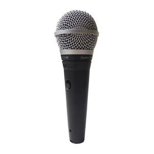 The Shure PGA48 delivers excellent sound for spoken word and karaoke performance. Available with various cable options and a discrete On / Off switch.