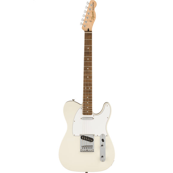 A superb gateway into the time-honored Fender® family, the Squier® Affinity Series® Telecaster® delivers legendary design and quintessential tone for today’s aspiring guitar hero. This Tele® features several player-friendly refinements such as a thin and lightweight body, a slim and comfortable “C”-shaped neck profile, a string-through-body bridge for optimal body resonance and sealed die-cast tuning machines with split shafts for smooth, accurate tuning and easy restringing.