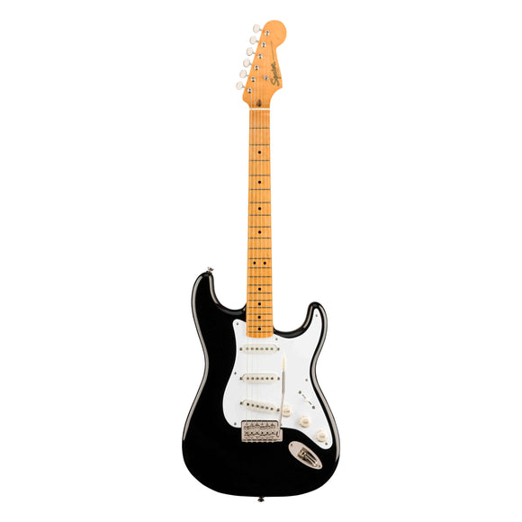A celebration of the birth of the Strat© in the 1950s, the Squier Classic Vibe 50's Stratocaster - Black creates incredible tone courtesy of a trio of Fender-Designed alnico single-coil pickups.