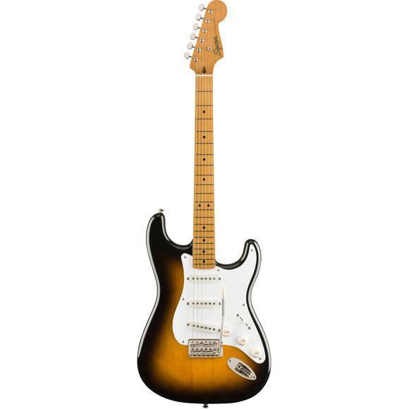 A celebration of the birth of the Strat® in the 1950s, the Classic Vibe ‘50s Stratocaster creates incredible tone courtesy of a trio of Fender-Designed alnico single-coil pickups. Player-friendly features include a slim, comfortable “C”-shaped neck profile with an easy-playing 9.5”-radius fingerboard and narrow-tall frets, as well as a vintage-style tremolo system for expressive string bending effects.