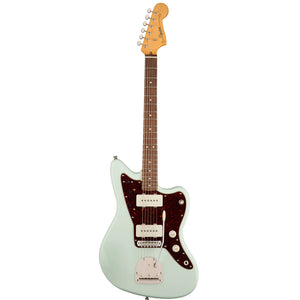 The Classic Vibe ‘60s Jazzmaster® is a faithful and striking homage to the iconic Fender favorite, producing undeniable Jazzmaster tone courtesy of its dual Fender-Designed alnico single-coil pickups. Player-friendly features include a slim, comfortable “C”-shaped neck profile with an easy-playing 9.5”-radius fingerboard and narrow-tall frets, a vintage-style tremolo system for expressive string bending effects, and a floating bridge with barrel saddles for solid string stability.