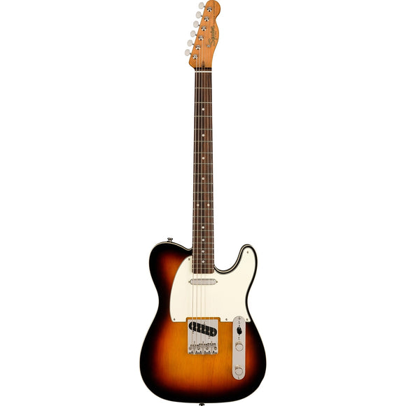 A nod to the double-bound Tele® models of the 1960s, the Squier Classic Vibe Baritone Telecaster Custom - Sunburst has the extended 27