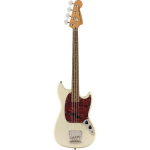 While small in stature, the Squier Classic Vibe '60s Mustang Bass - Olympic White packs a punch of incredible tone courtesy of the Fender-Designed alnico split-coil pickup.