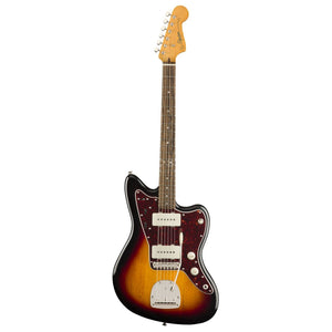 The Squier Classic Vibe '60s Jazzmaster - 3-Tone Sunburst is a faithful and striking homage to the iconic Fender favorite, producing undeniable Jazzmaster tone courtesy of its dual Fender-Designed alnico single-coil pickups.
