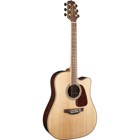 A distinguished acoustic/electric dreadnought guitar with a refined and contemporary look, the Takamine GD93CE features a solid top and special back construction, giving it an upscale feel and distinctive sound.